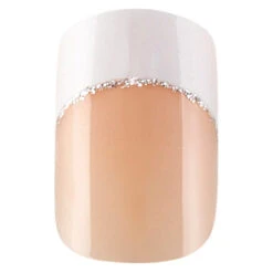 Faux Ongles Idyllic Nails SilverFrench Peggy Sage X 24