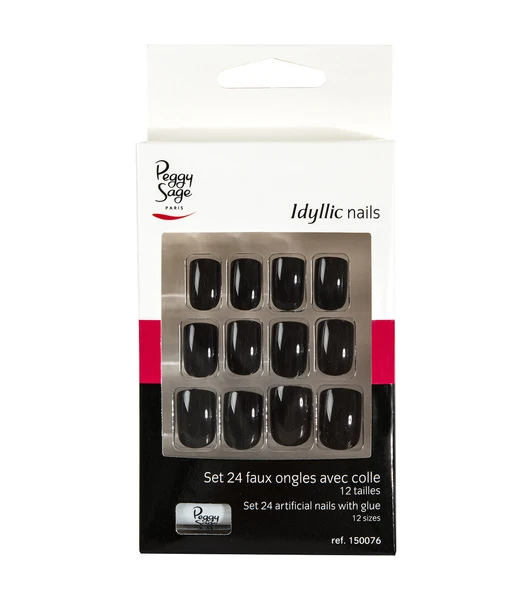 Faux Ongles Idyllic Nails Black Peggy Sage X 24 3 Faux Ongles Idyllic Nails Black Peggy Sage X 24