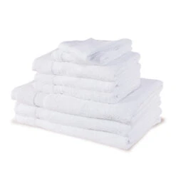 Lot De 12 Essuie-mains Blanc 30x30