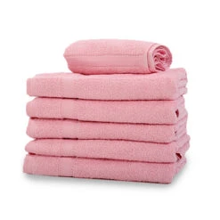 Lot De 12 Essuie-mains Rose Poudré 30x30